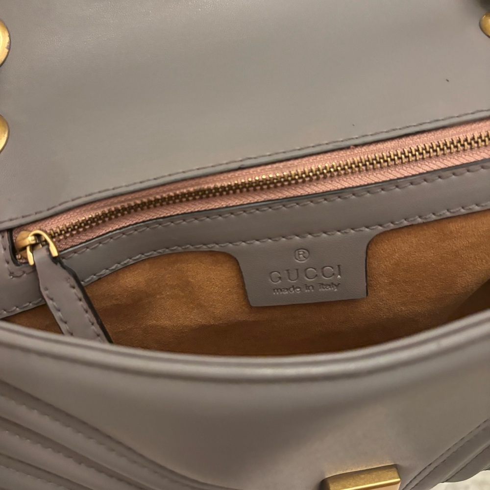 Luxury DESIGNER INSPIRED G G Marmont Leather Shoulder Bag - Picture 11 of 13